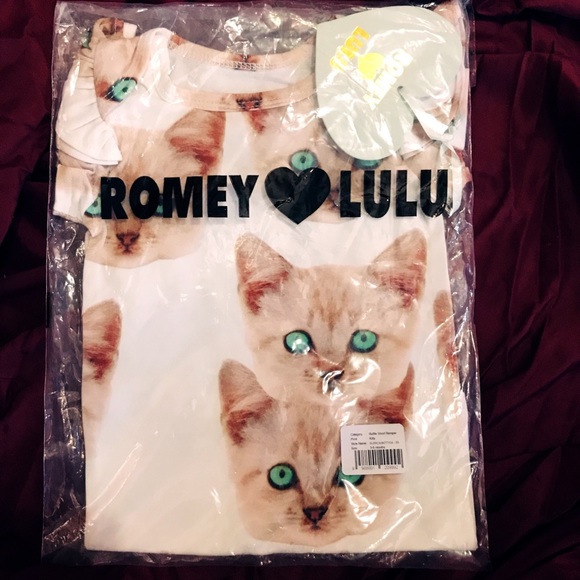 Short ruffled sleeve onesie. Romey loves lulu. NWT - Picture 4 of 4